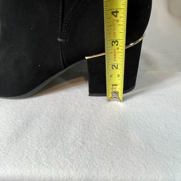 Easy Spirit Leather Suede Black Boots Gold Accent Size US 8.5 - Picture 7 of 11